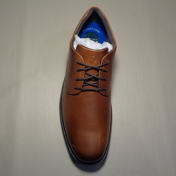 Nunn Bush Size 10 Wide KORE PRO PLAIN TOE Cognac Leather Oxfords New Men\'s Shoes main image 10